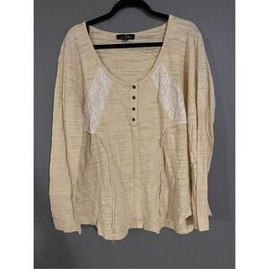 Suzanne Betro Long Sleeve Top Size 3X